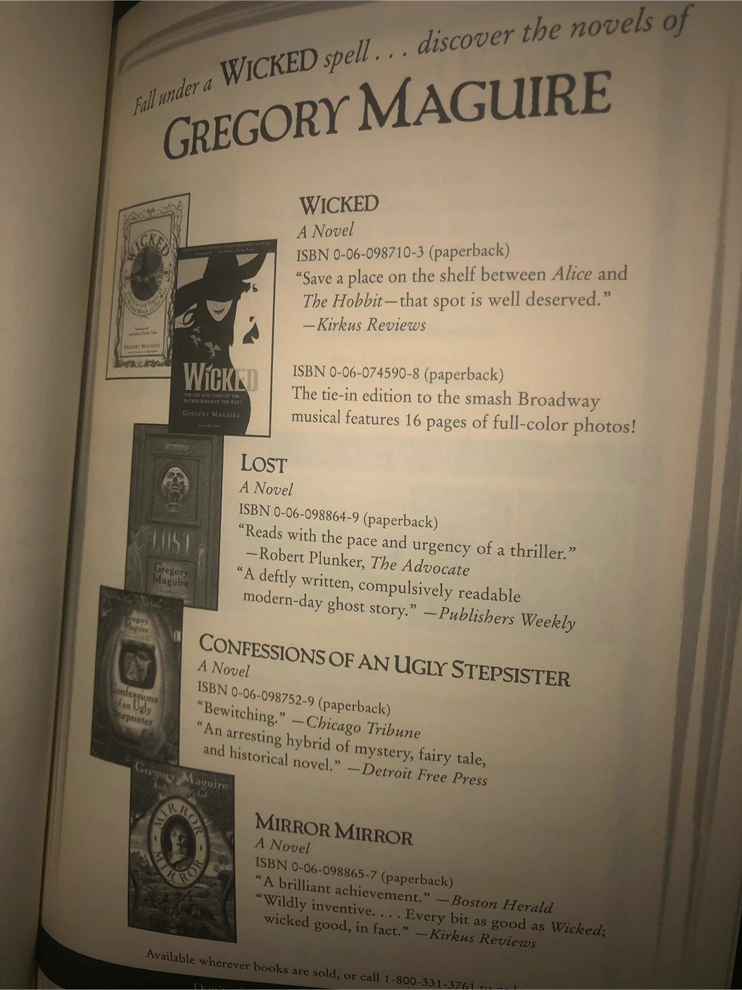 NEW Son of a Witch by Gregory Maguire - Advance Reader's Edition - photo 3