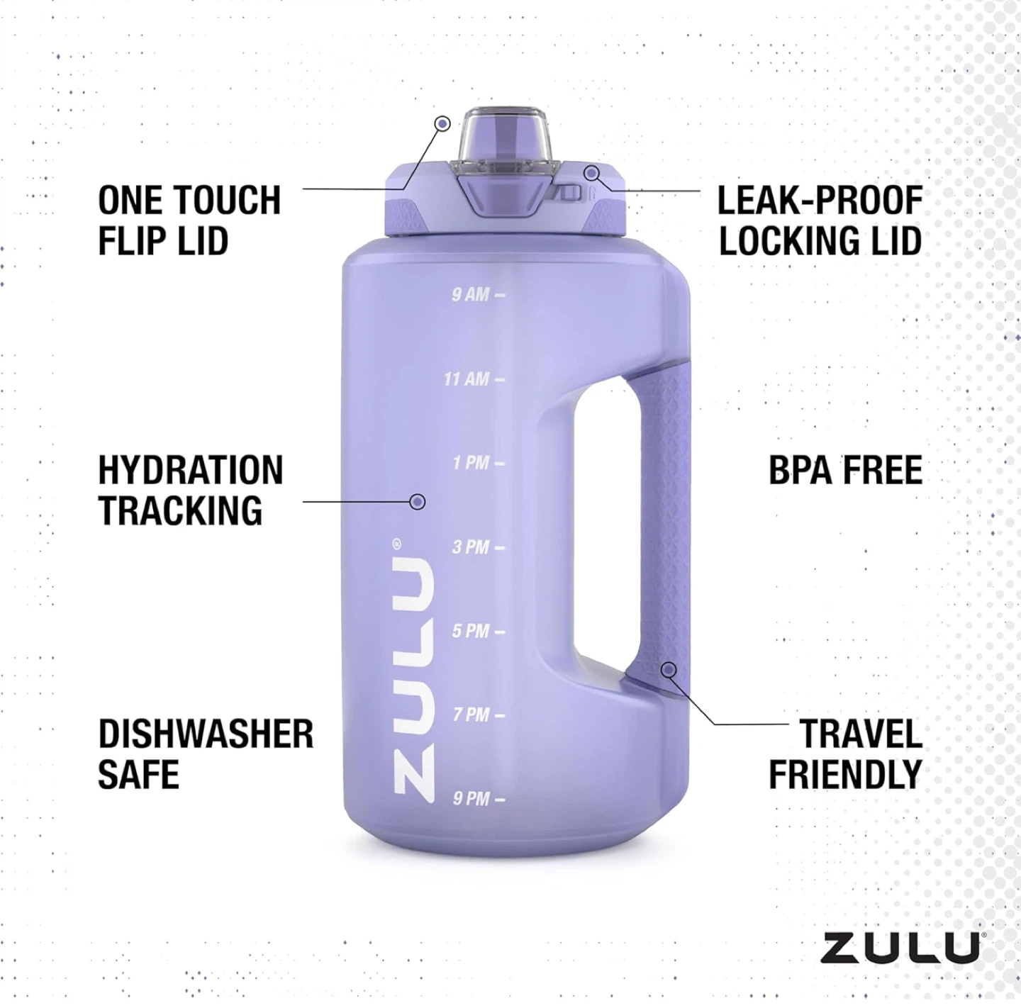 ZULU 64 oz Motivational Water Bottle - photo 4