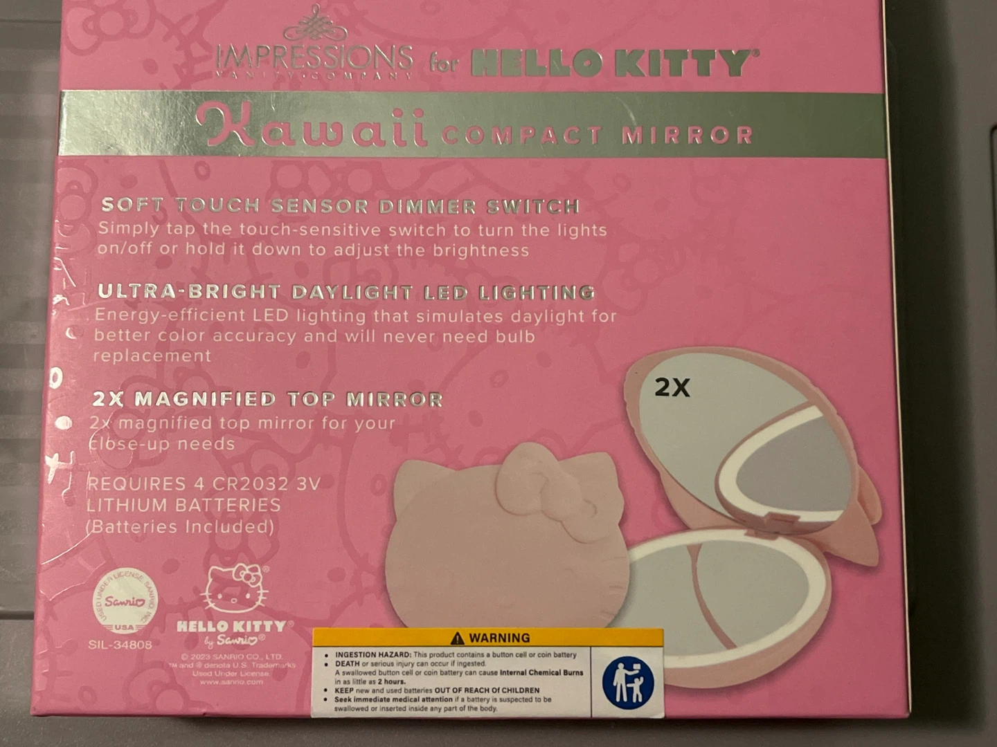 Hello Kitty Pink LED Compact Mirror - photo 2