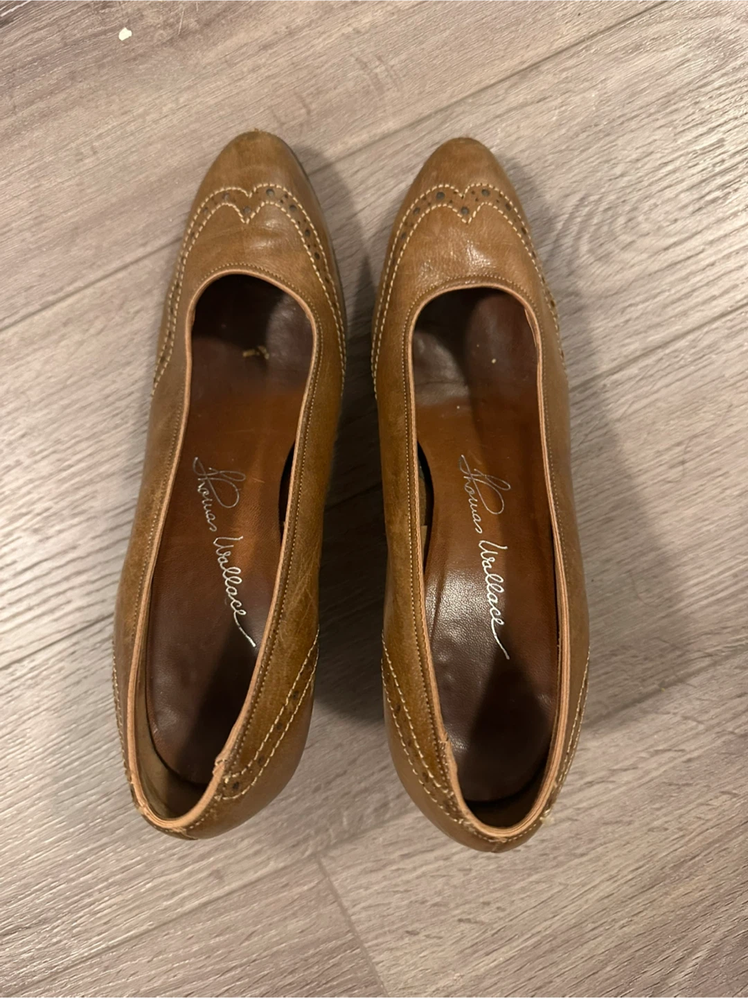 Fiona Wallace Women's Brown Leather Heels