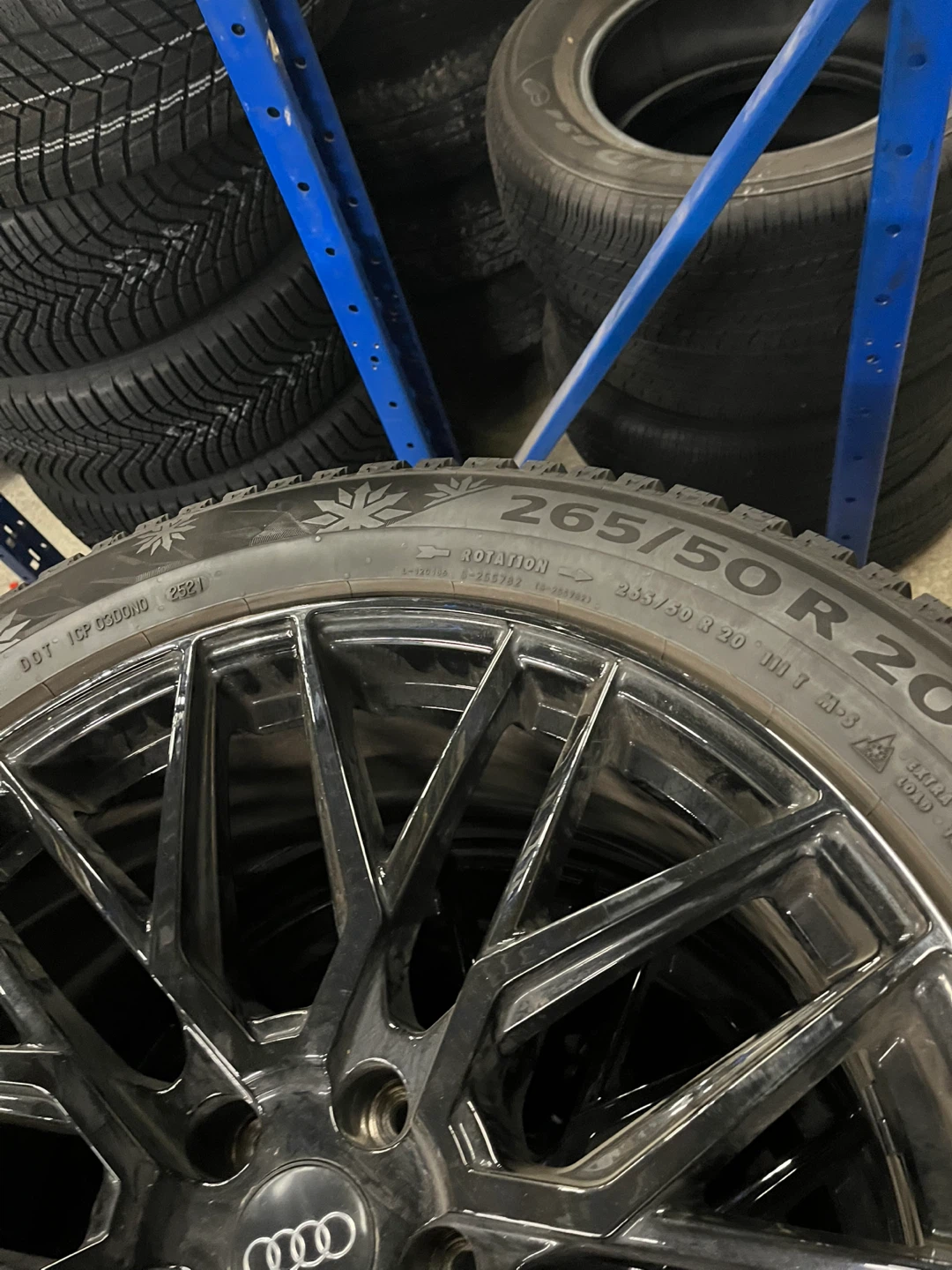 Audi Alloy Wheels with Continental Winter Tires - 265/50R20 - photo 2