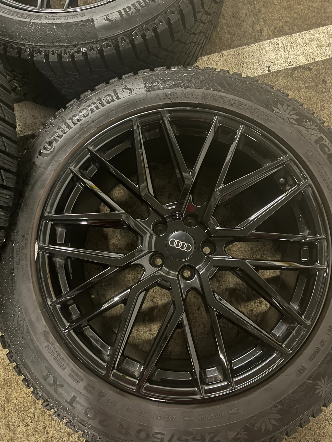 Audi Alloy Wheels with Continental Winter Tires - 265/50R20 - photo 4