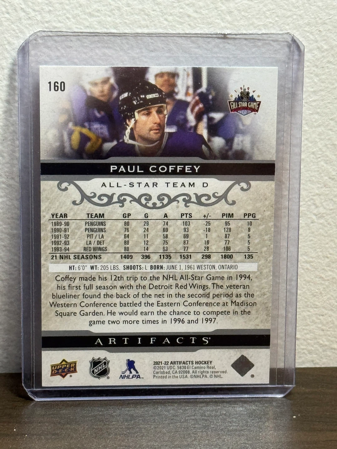 2021-22 UD Artifacts Paul Coffey All-Star  Card 151/299 - photo 2