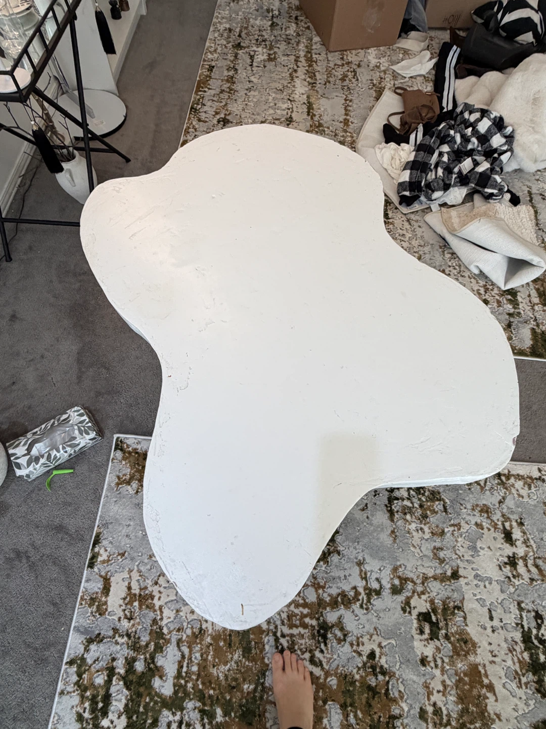 Unique handmade from foam Coffee Table - White - photo 4