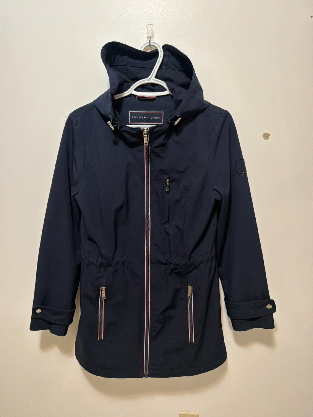 Tommy Hilfiger Navy Hooded Jacket - XS