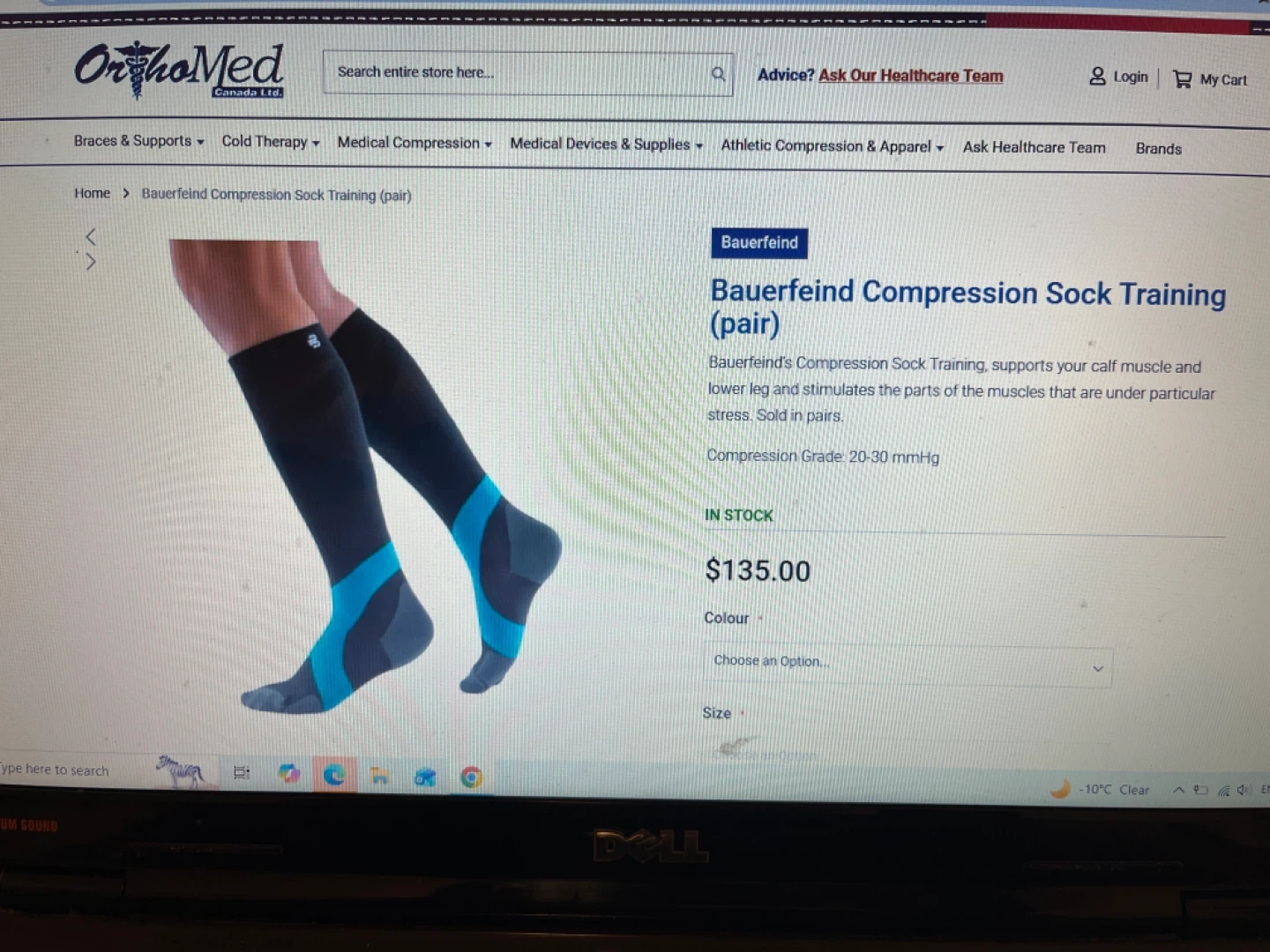 Bauerfeind Compression Sock Training - Size M - photo 3