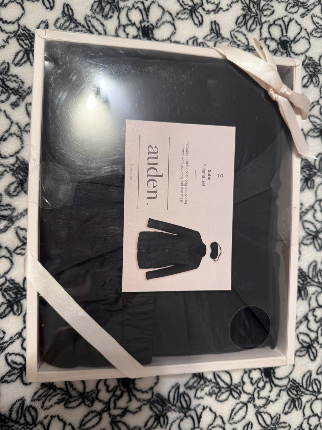 Auden Satin Pajama Set - Black, Size S