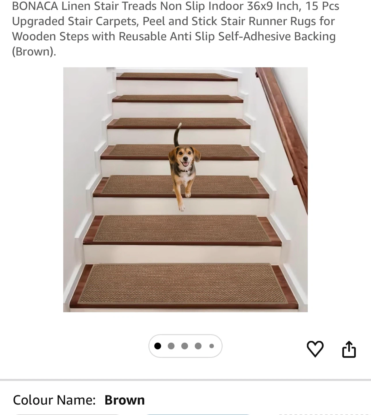 Stair Treads - 15 Pcs Non Slip Indoor Stair Runner Rugs