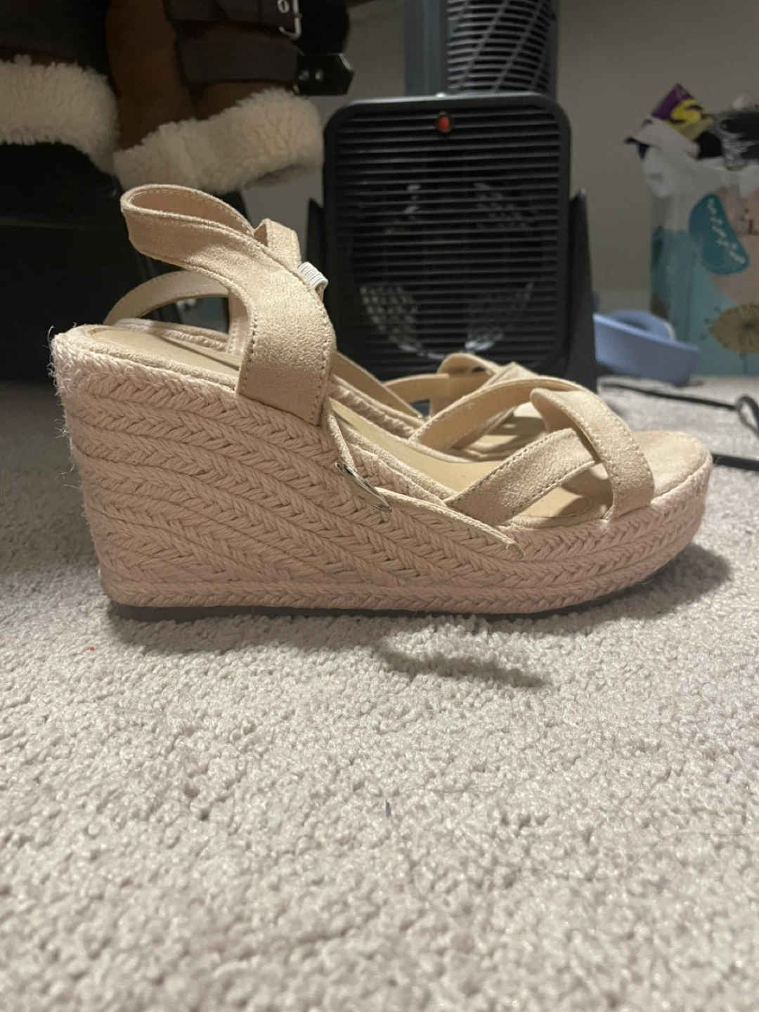 Women's Beige Wedge Espadrille Sandals - photo 2