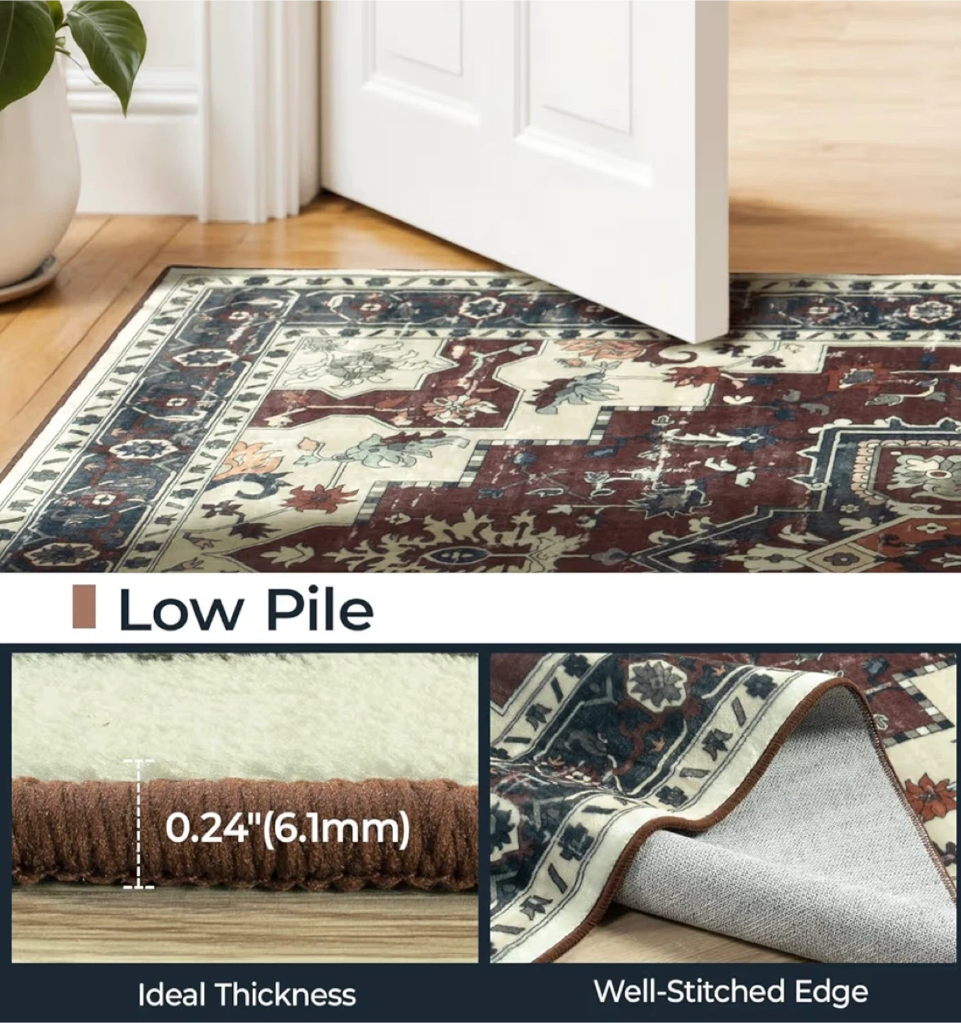 9x12 Area Rug - Vintage Floral Aesthetic• - photo 5