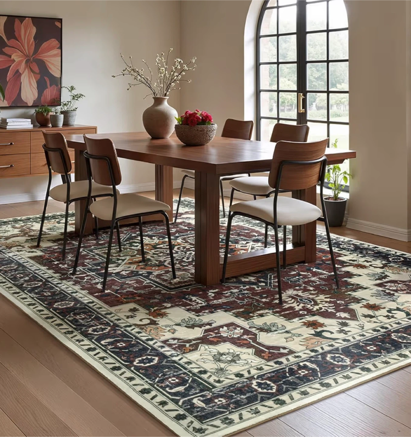 9x12 Area Rug - Vintage Floral Aesthetic• - photo 3