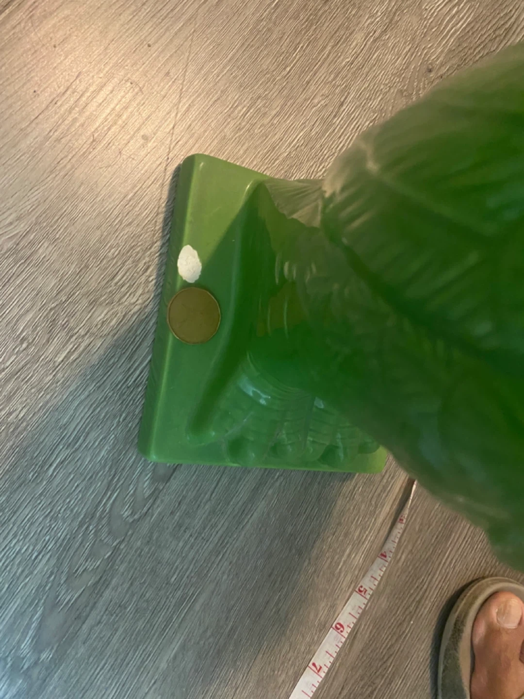 Large Green Ceramic Owl Figurine - photo 2