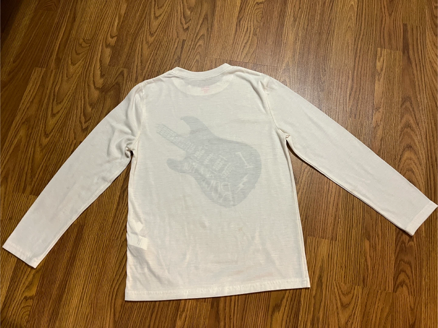 Joe Fresh boys 10/12 pyjamas, guitar lightning fleece blue cream - photo 4