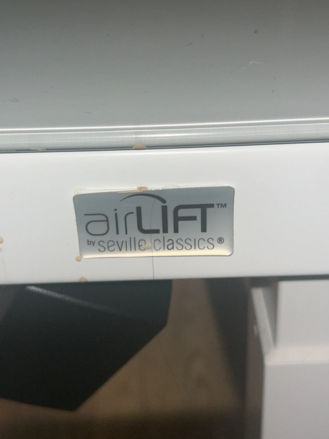 Seville Classics airLIFT Standing Desk - White Glass Top - photo 3