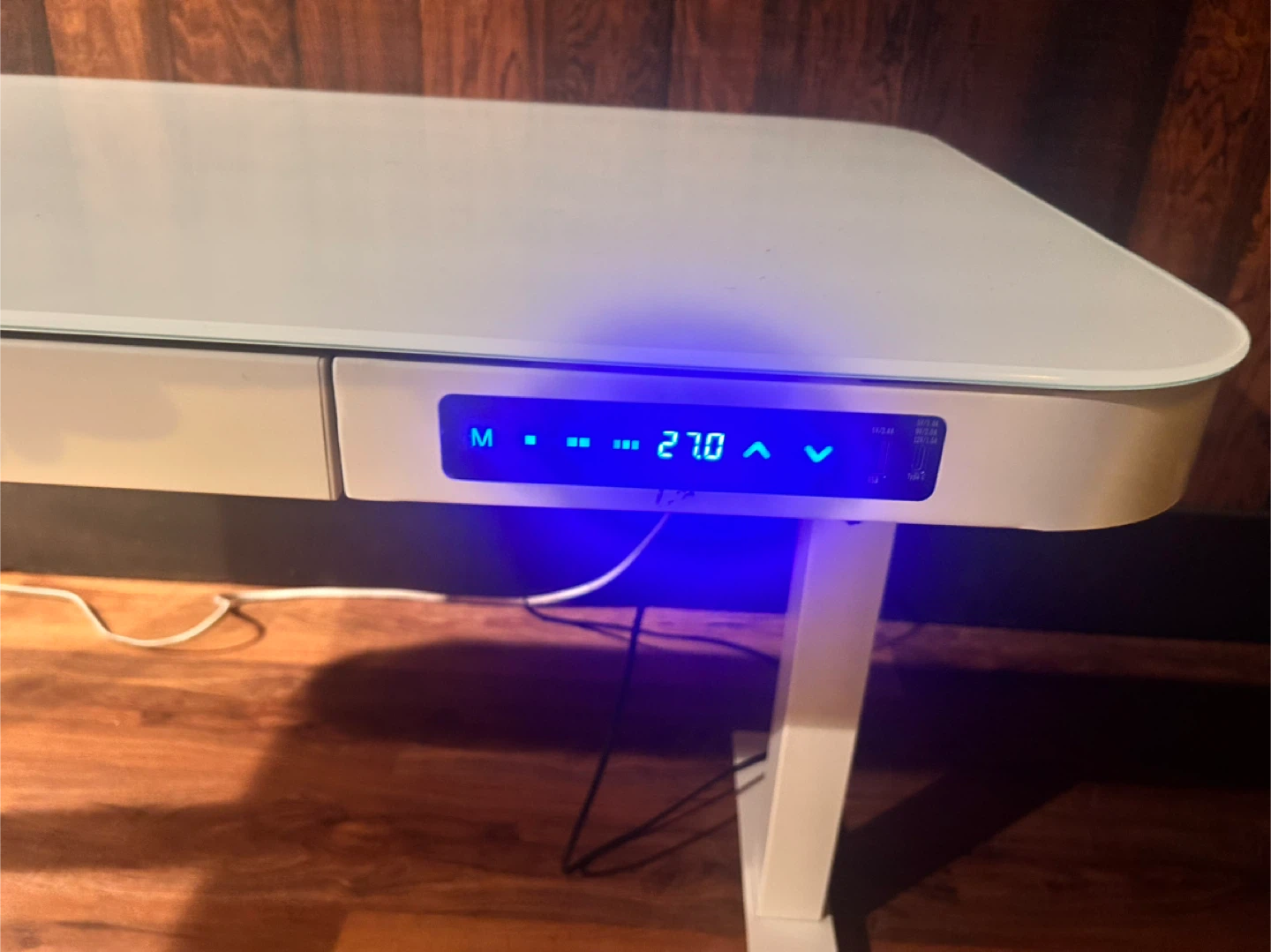 Seville Classics airLIFT Standing Desk - White Glass Top - photo 2