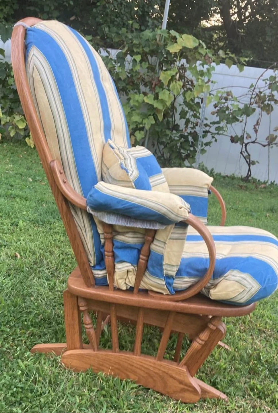Wooden Glider Rocker Chair with Cushions - photo 2