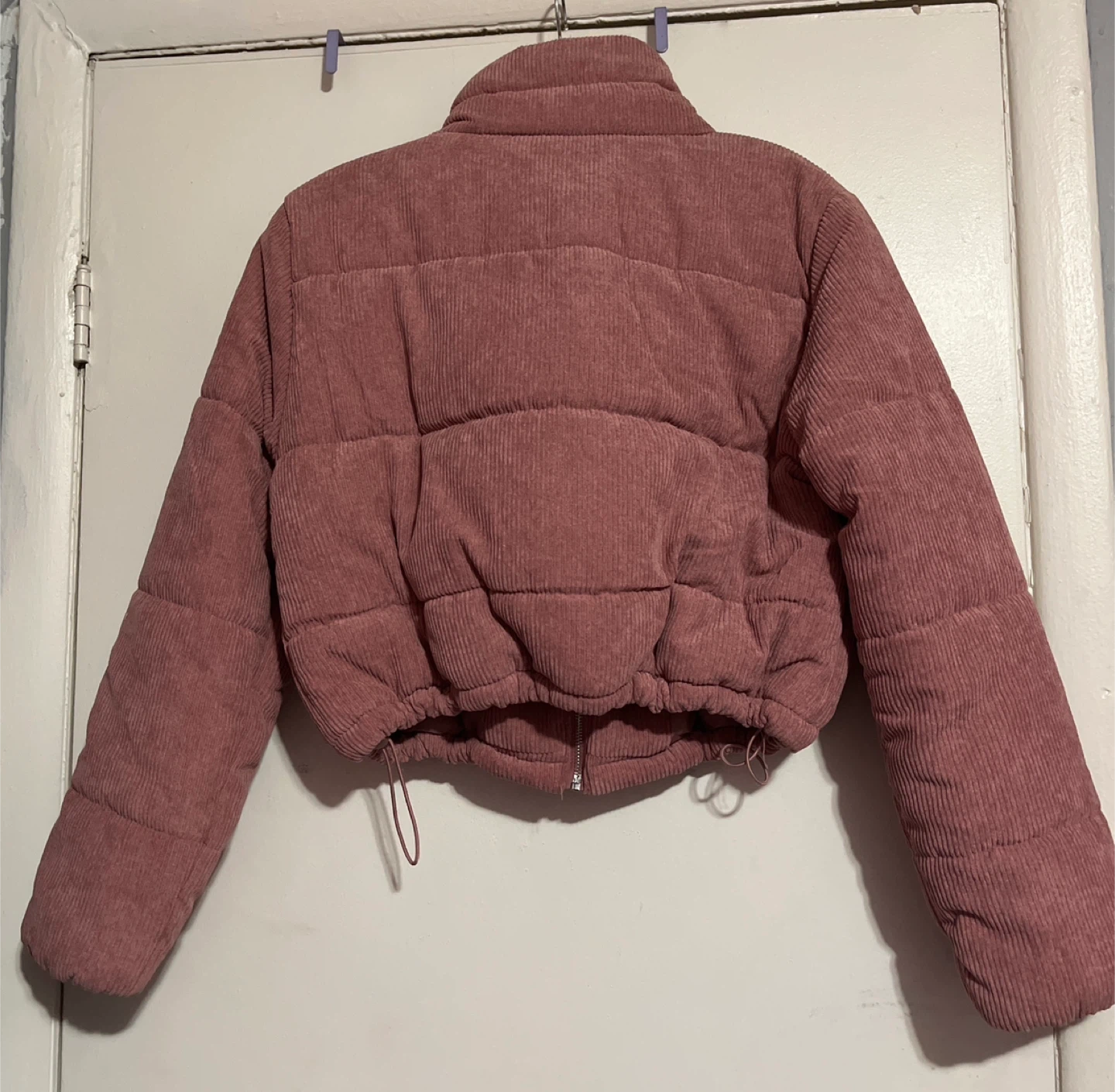 Ambiance Outerwear Pink Corduroy Puffer Jacket - photo 3