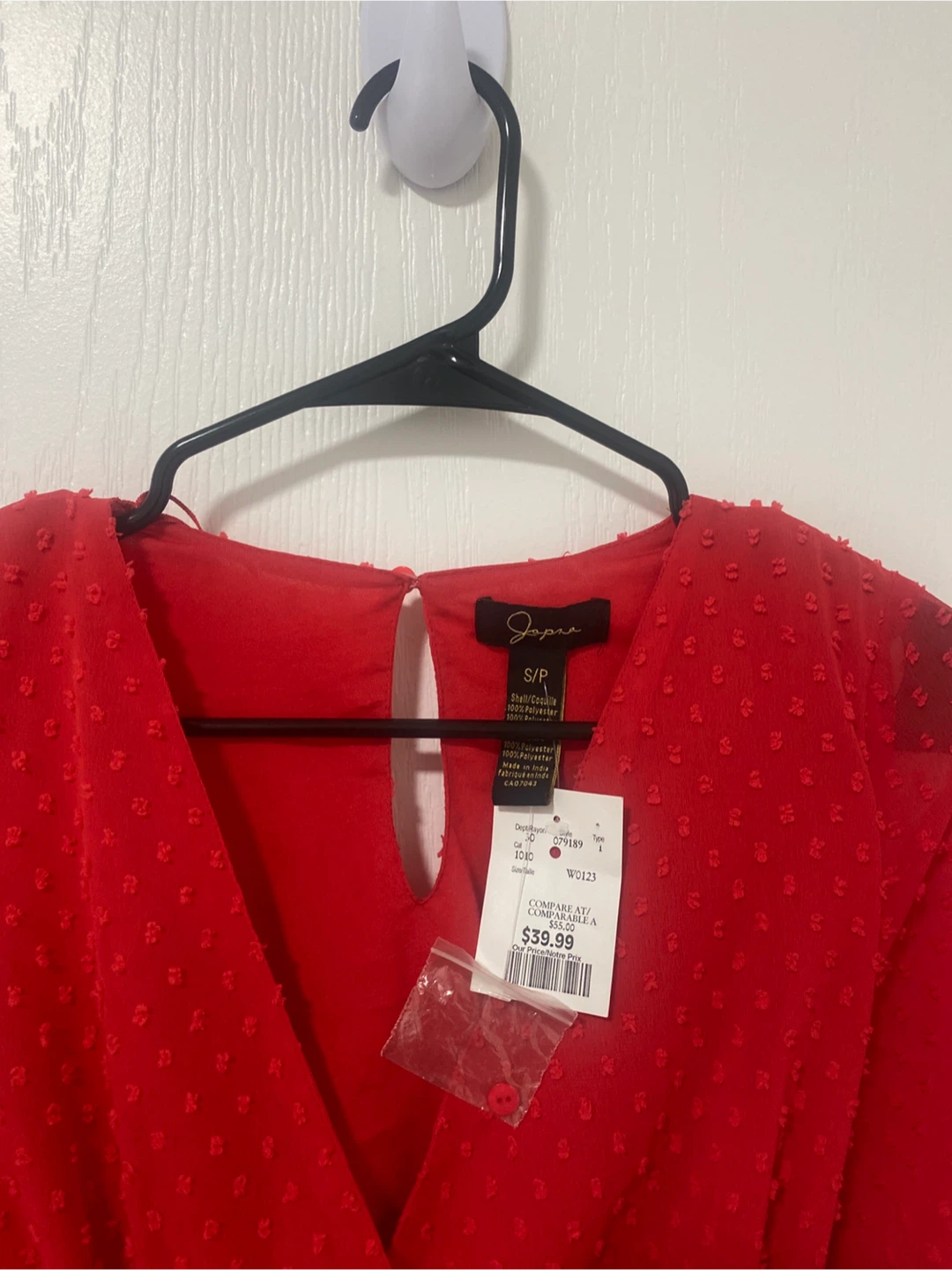 Japana Red Swiss Dot Ruffle Dress - photo 2