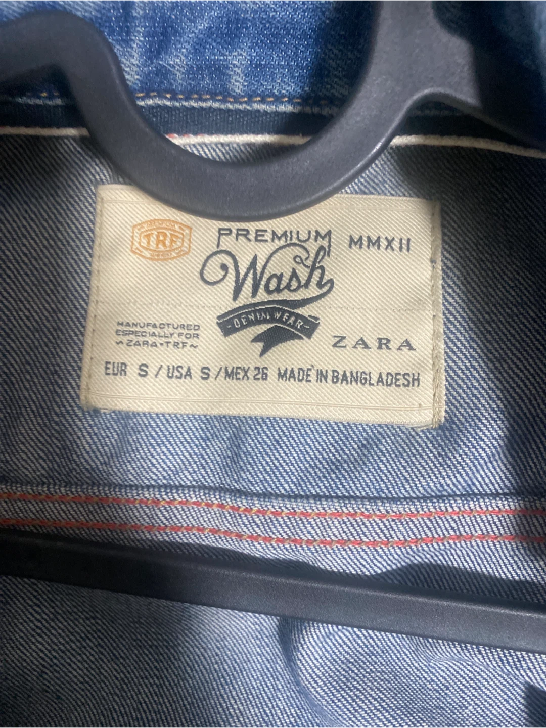 ZARA TRF Premium Wash Denim Jacket Size S - photo 2