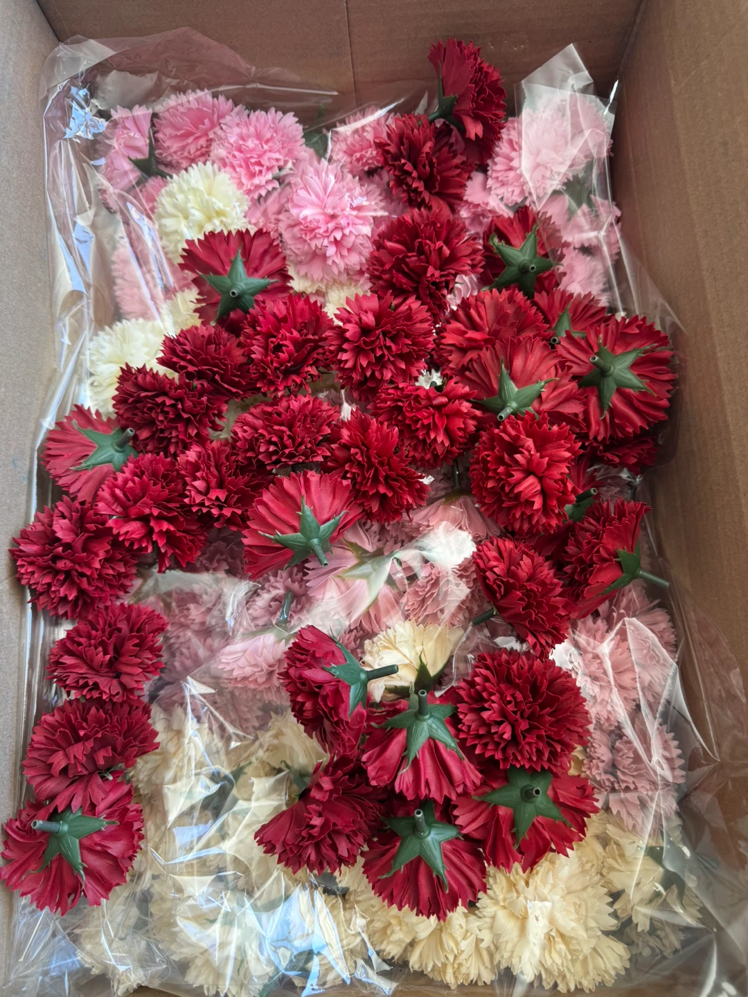 Artificial Flowers Bundle - Pink, Red, White