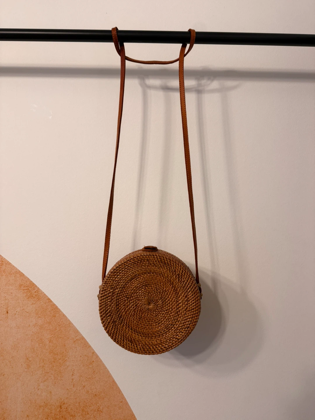 Woven Rattan Round Shoulder Bag / Bali - photo 3