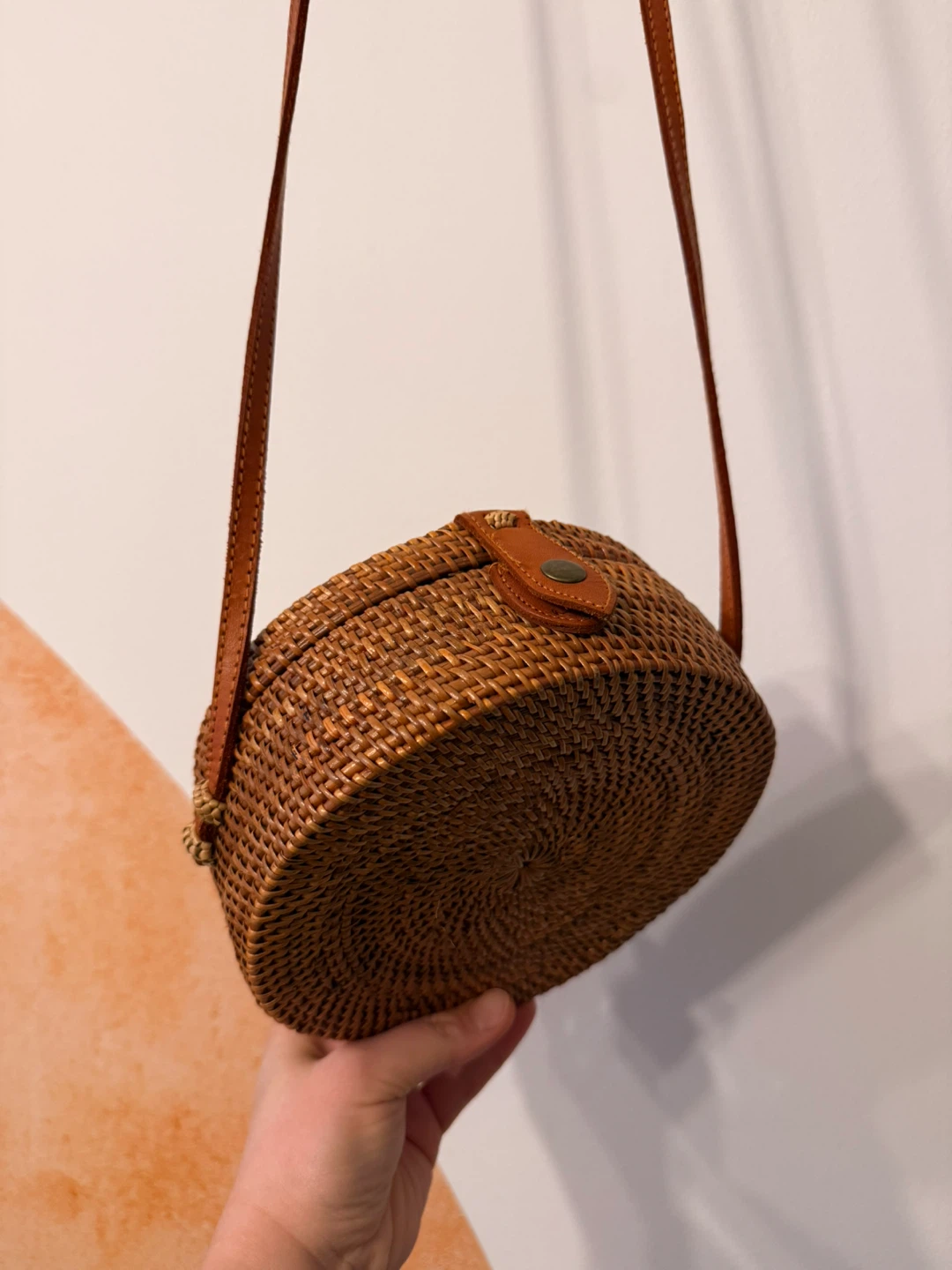 Woven Rattan Round Shoulder Bag / Bali - photo 2