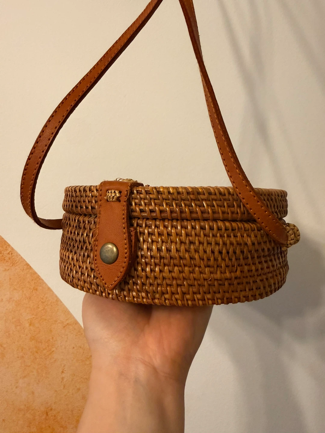 Woven Rattan Round Shoulder Bag / Bali