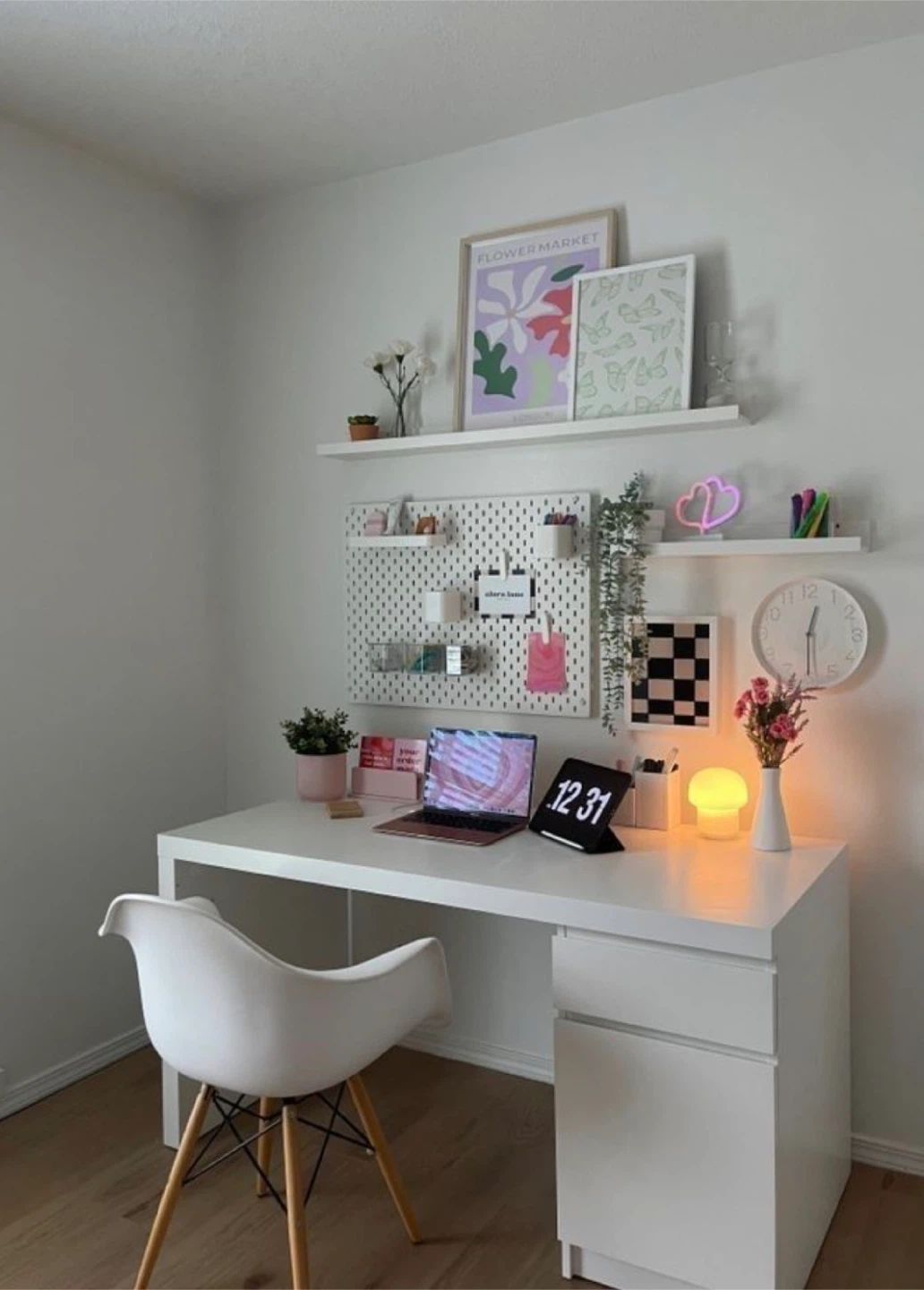 IKEA MICKE white desk with drawers - photo 3