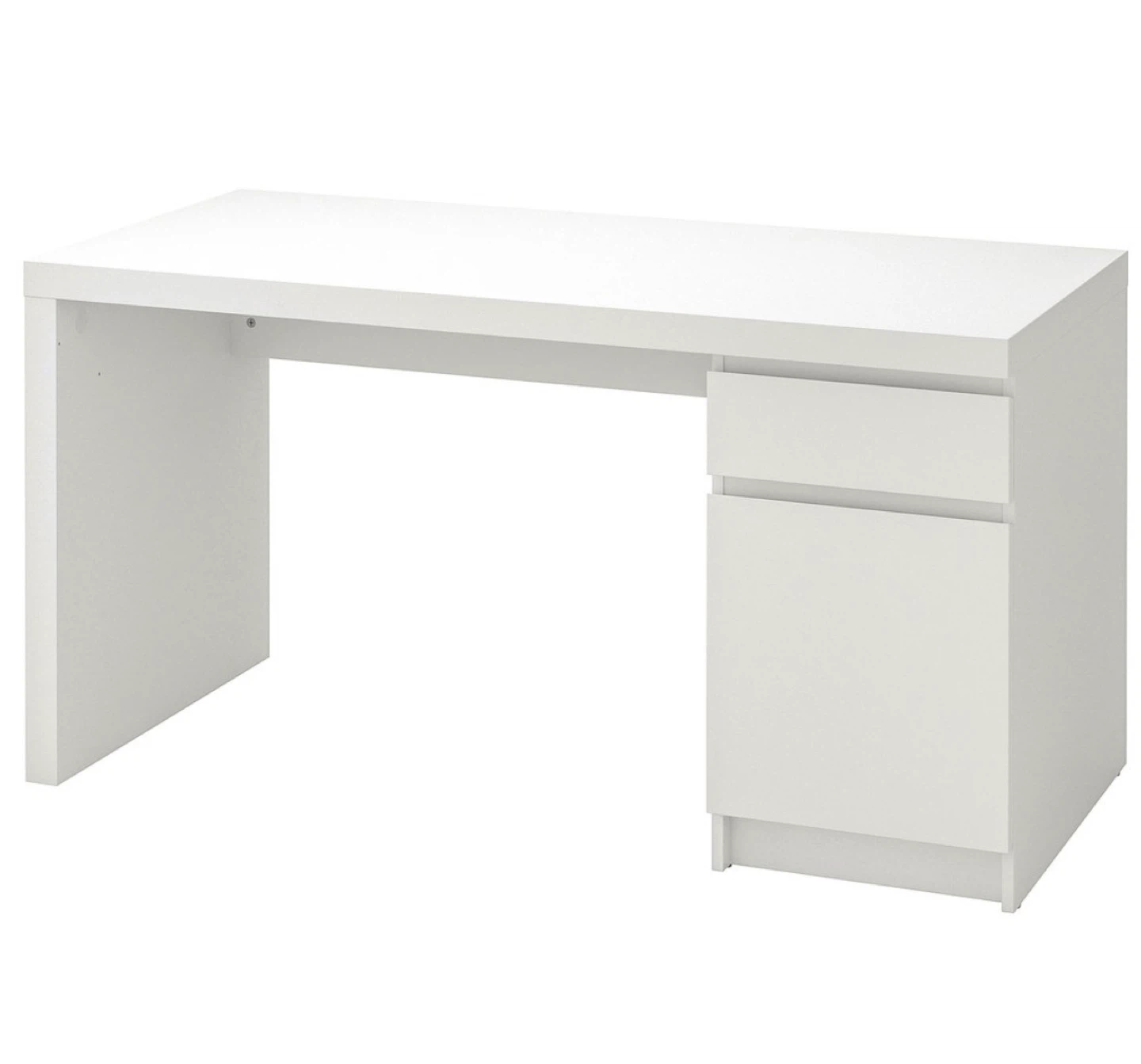 IKEA MICKE white desk with drawers