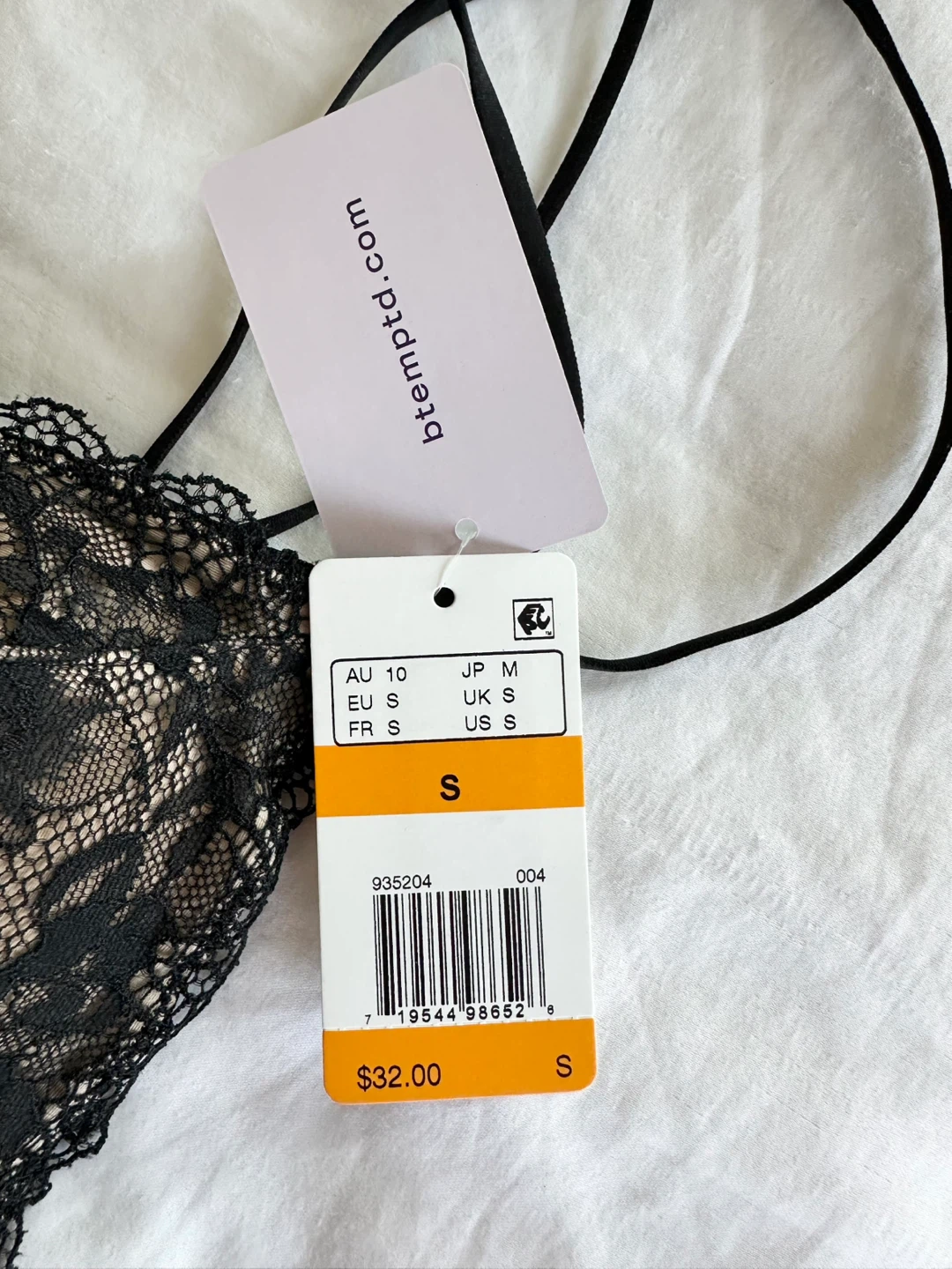 🆕 b.tempt'd Black Lace Bralette - Size Small - photo 2
