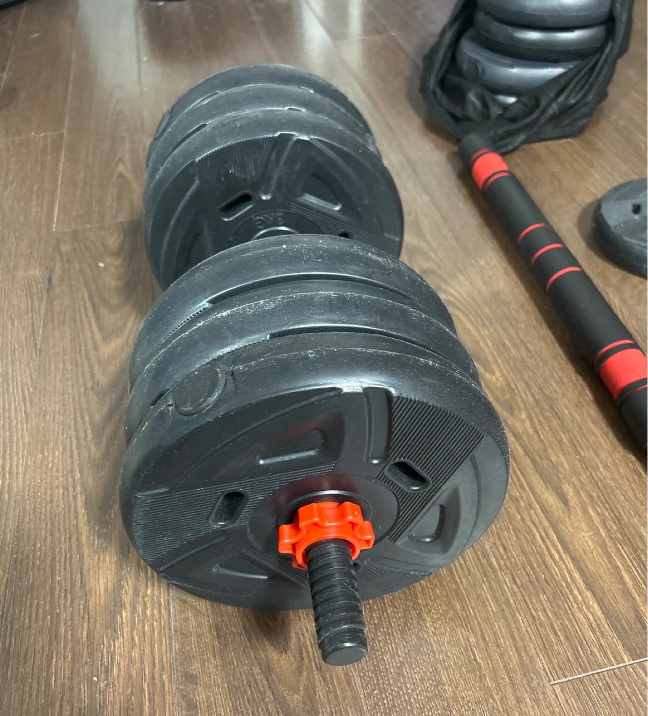 Adjustable Dumbbell Set with Barbell Option - photo 3