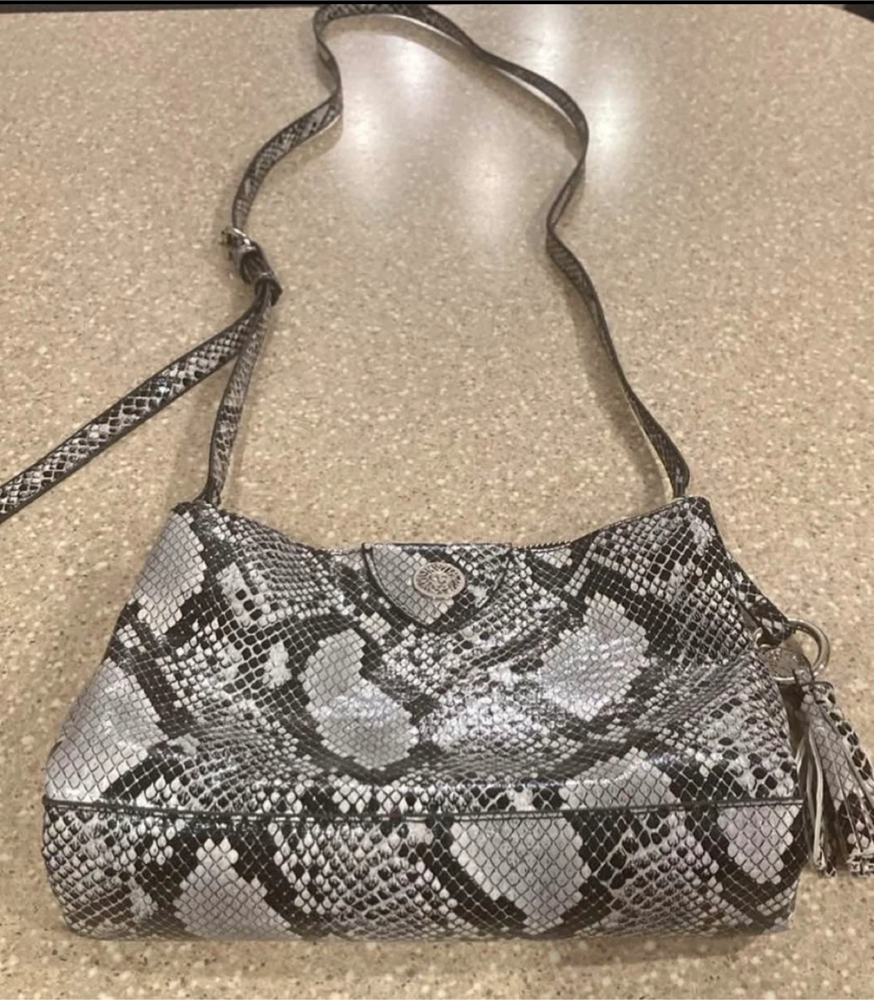 Anne Klein Snake Print Crossbody Bag