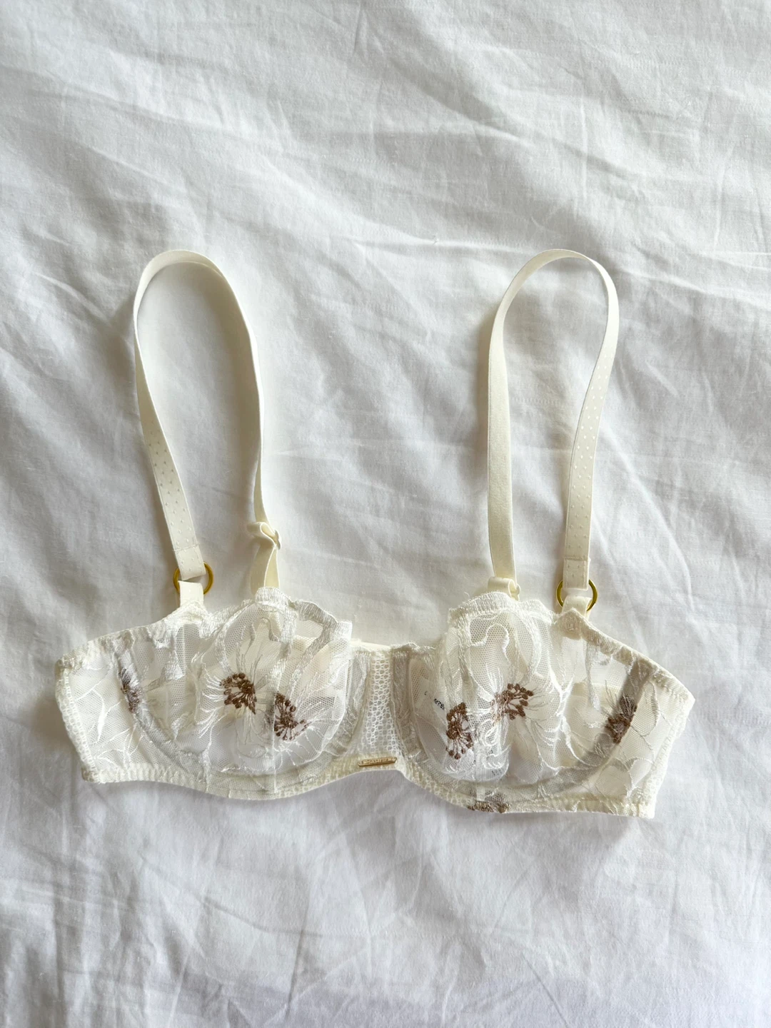 🆕 Chantelle White Lace Balconette Bra