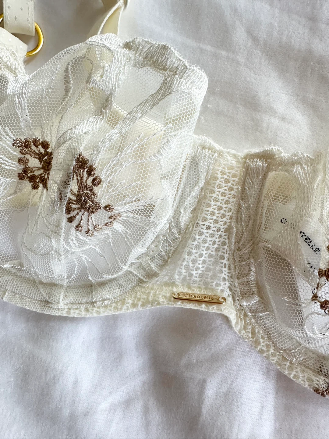 🆕 Chantelle White Lace Balconette Bra - photo 2