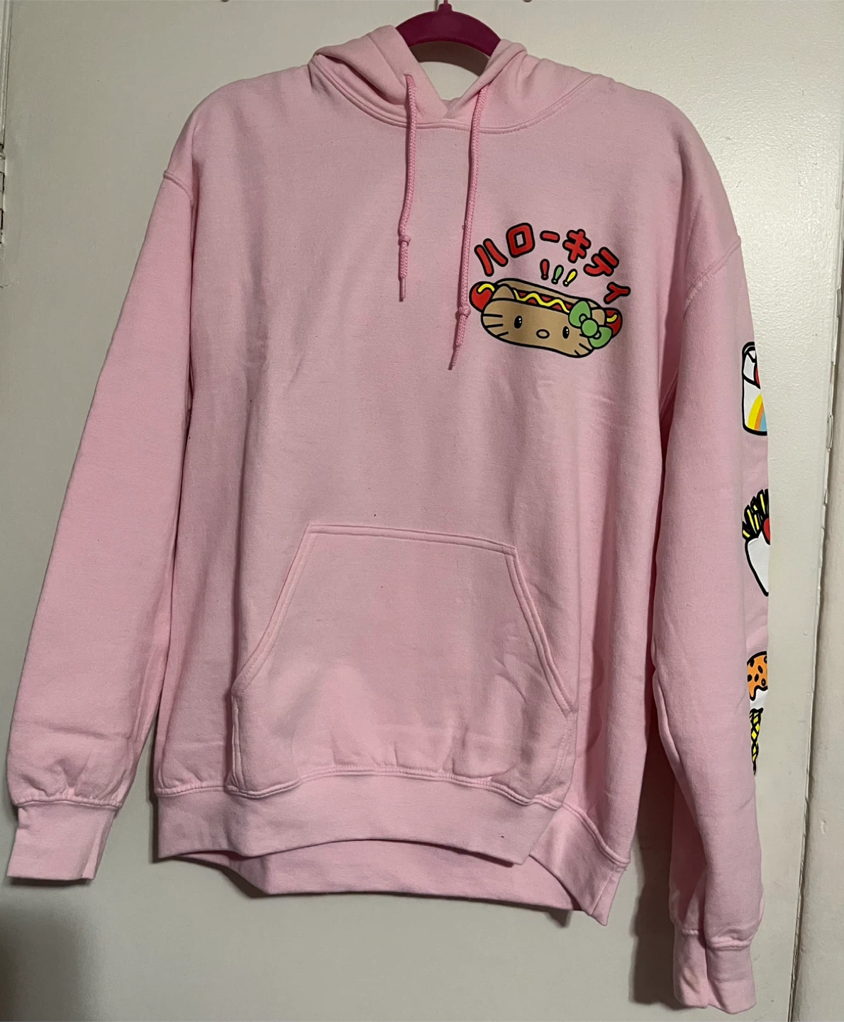 Pink Hello Kitty Fast Food Graphic Hoodie