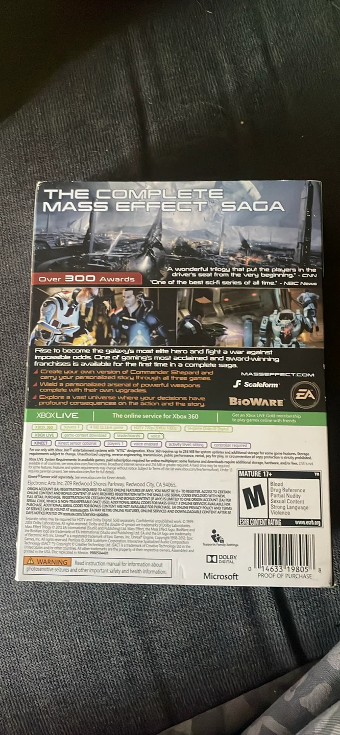 Mass Effect Trilogy Xbox 360 Complete Saga - photo 3