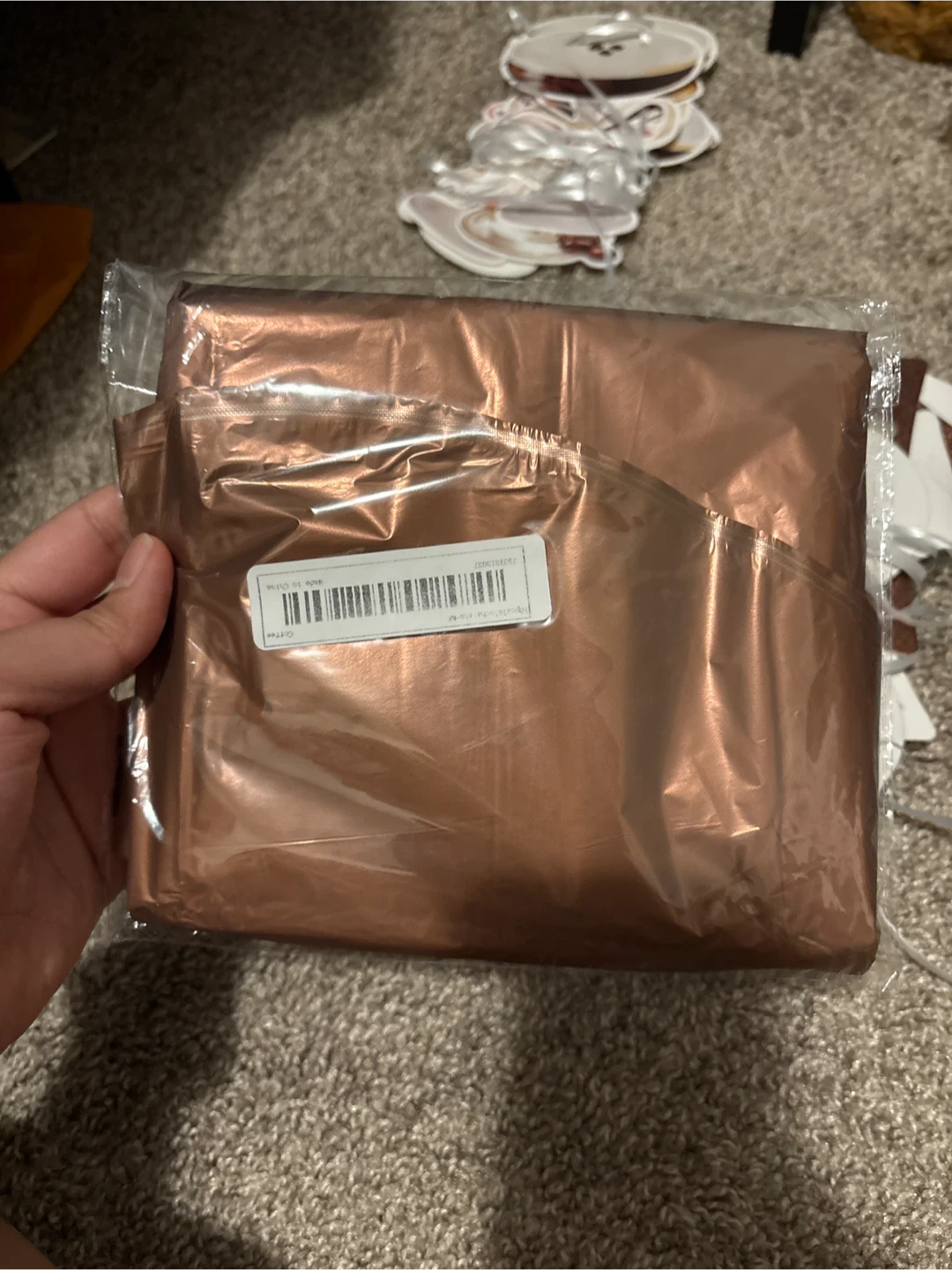 Pack of 10 Heart-Shaped Aluminum Foil Balloons - Coffee Brown - photo 2