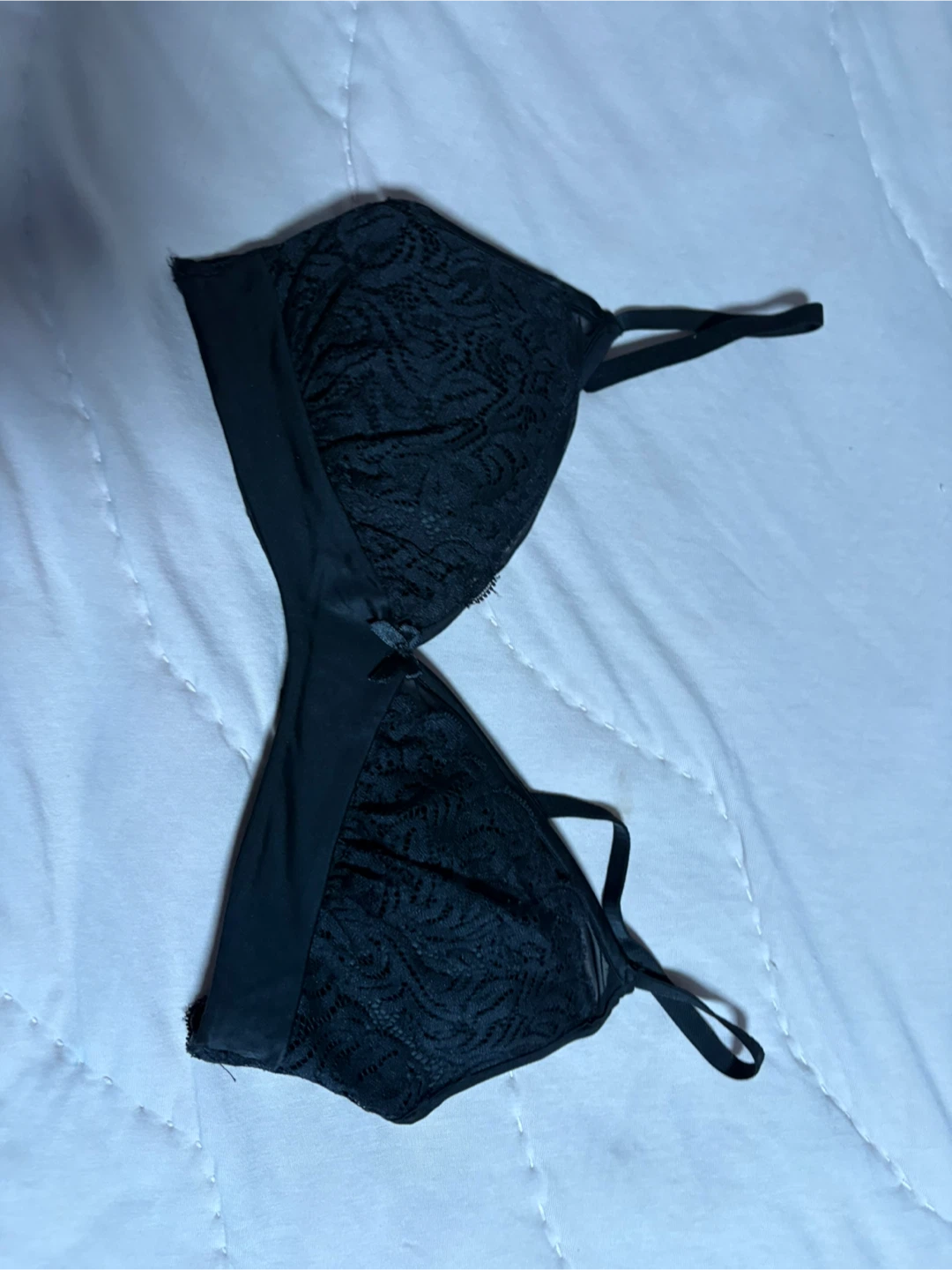Lace Bralette Bra - Navy Blue - photo 2