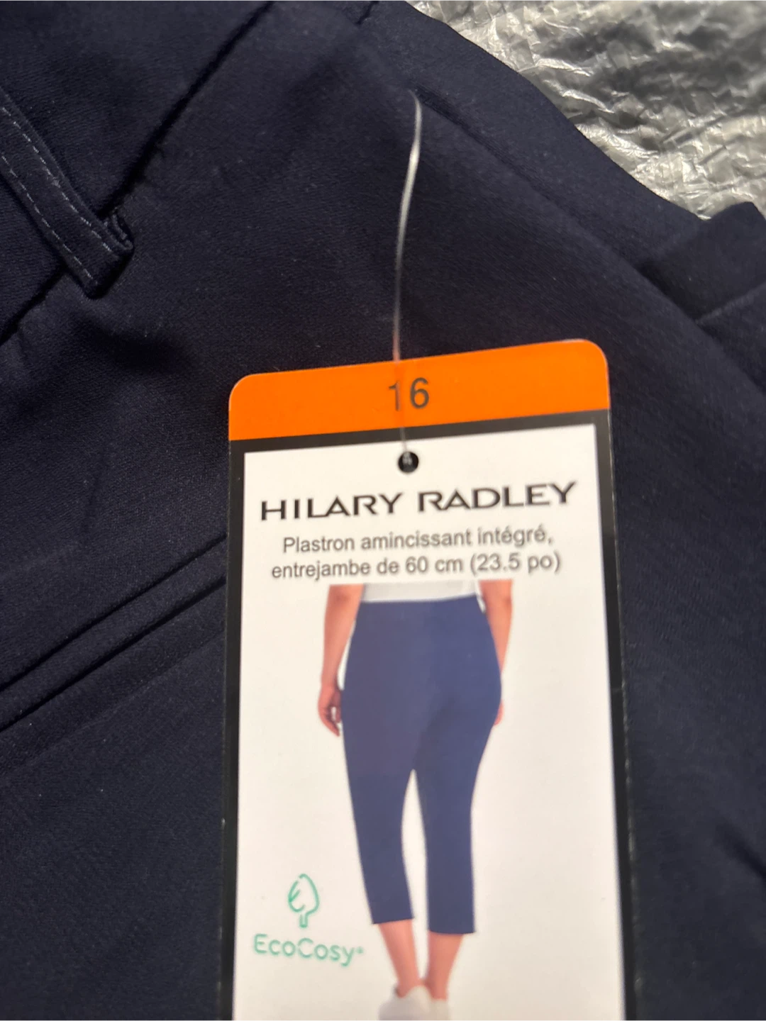 Hilary Radley Women's Pants Size 16 (Navy & Grey Stripe) - photo 4