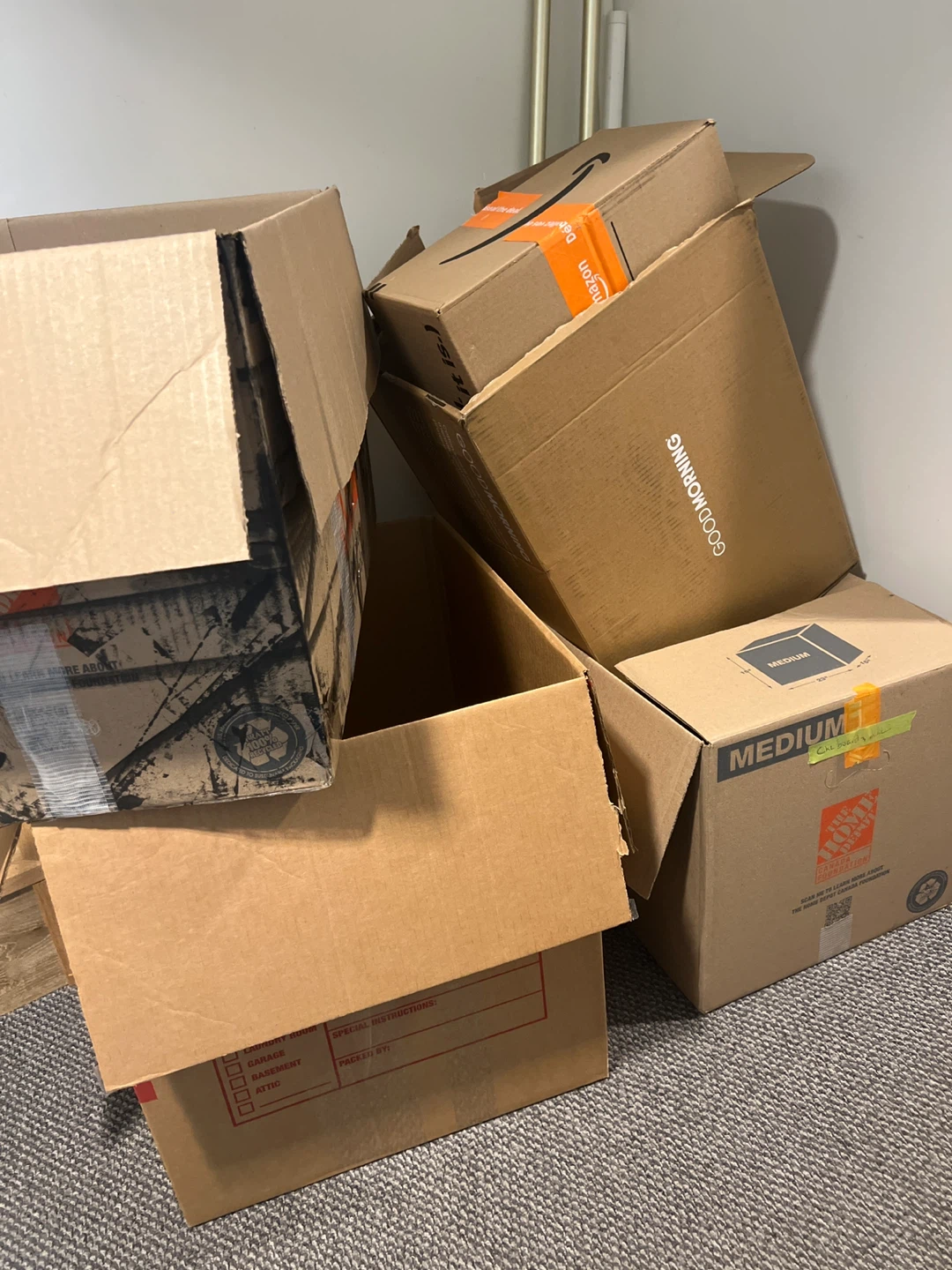 Assorted Cardboard Boxes