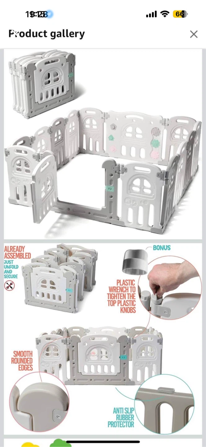Baby Playpen Fence with Gate