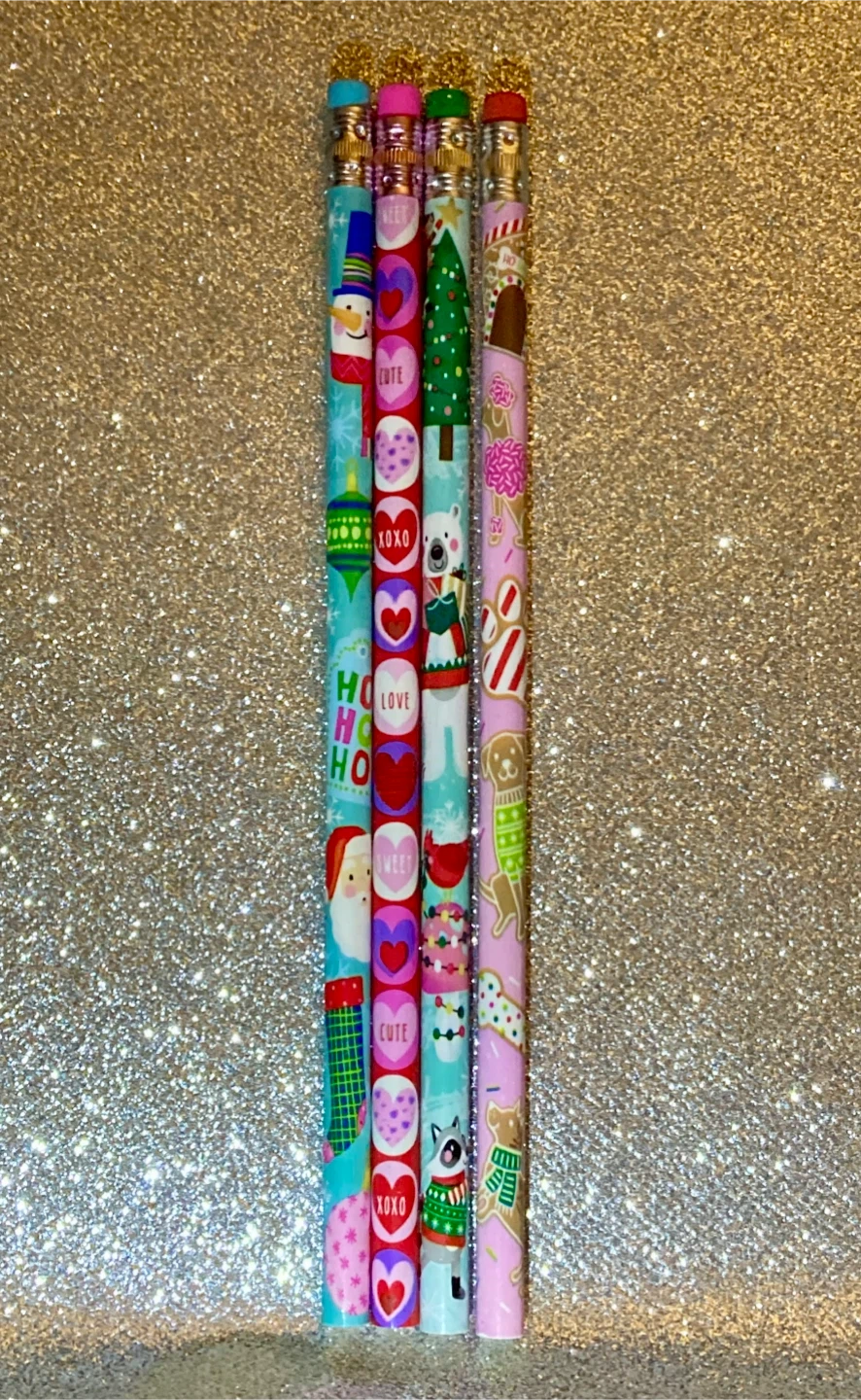 Set of 4 Holiday Theme Pencils style #12 - photo 2