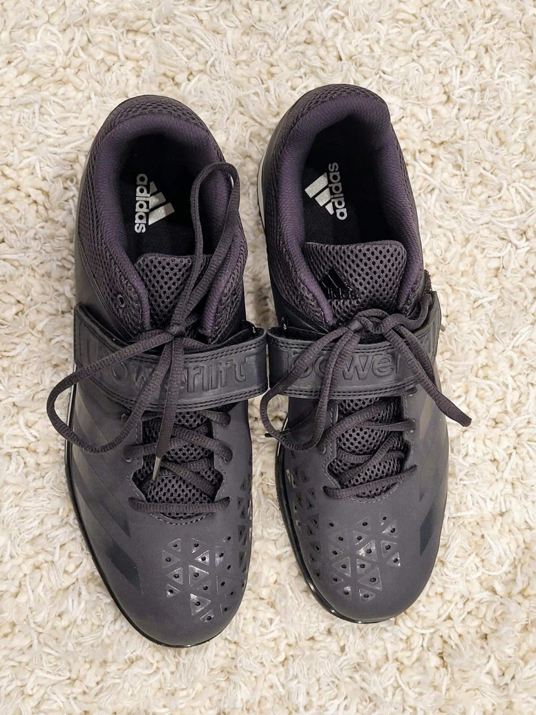 Adidas size 12 Powerlift 4 Weightlifting Shoes - Dark Grey/Black