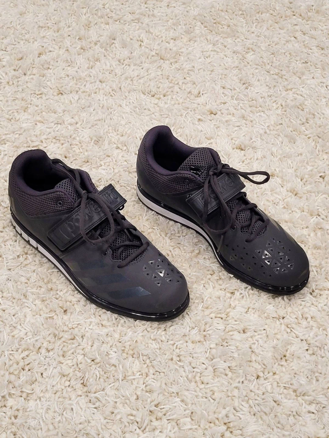 Adidas size 12 Powerlift 4 Weightlifting Shoes - Dark Grey/Black - photo 3
