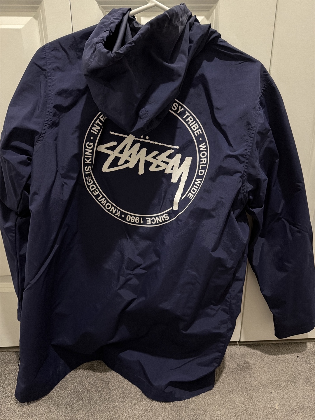 Stüssy Navy Blue Hooded Windbreaker Jacket - photo 2