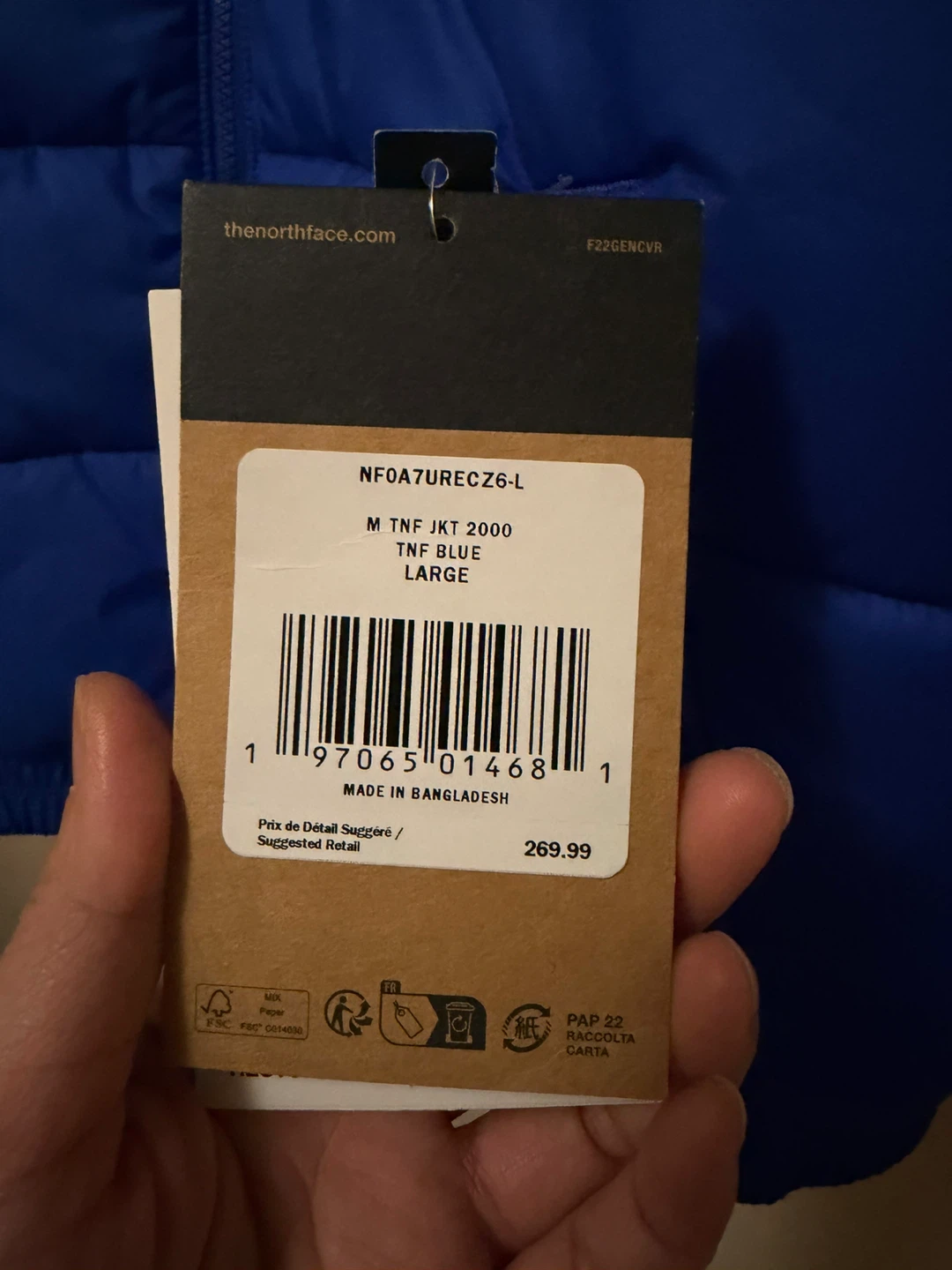 The North Face TNF Jkt 2000 Blue Puffer Jacket - photo 5