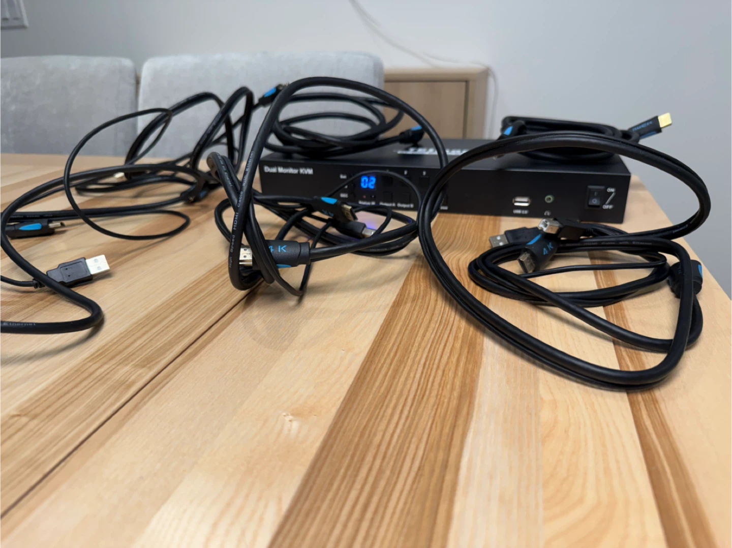 TESmart 4x2 Dual Monitor KVM Switch 4K 60Hz