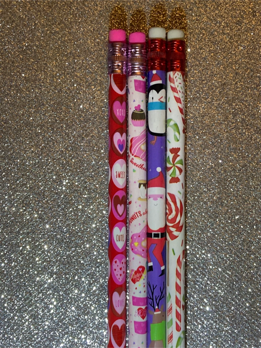 Set of 4 Themed Pencils style #13