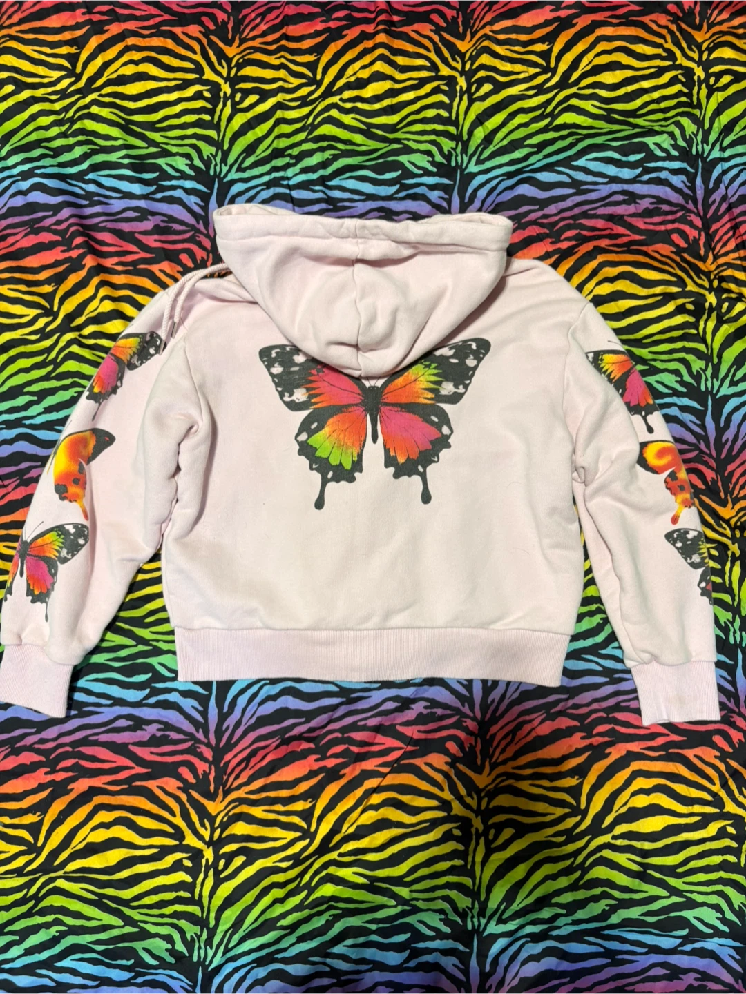 I.AM.GIA Pink Butterfly Zip-Up Hoodie - photo 3