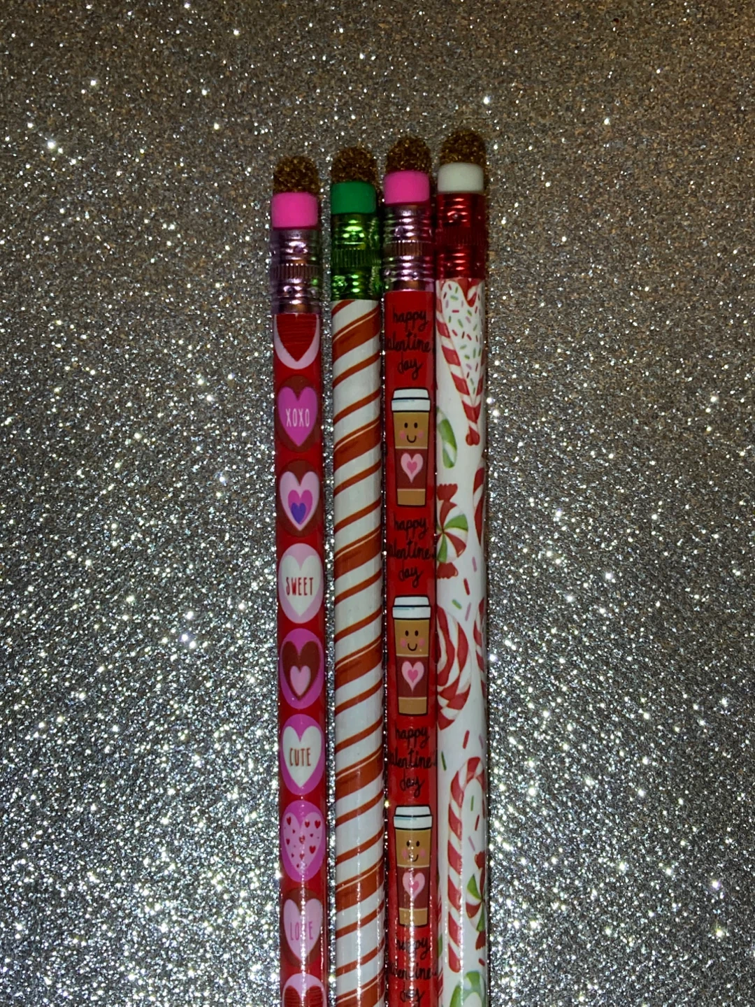 Style# 14 Valentine's Day Themed Pencils - Set of 4